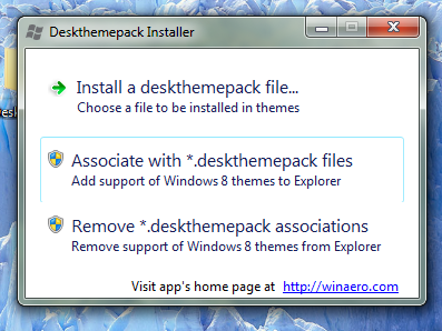 Deskthemepack Installer for Windows 7